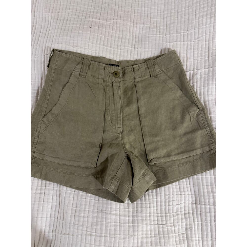 J. Crew linen shorts women’s sz 4 green very cute!